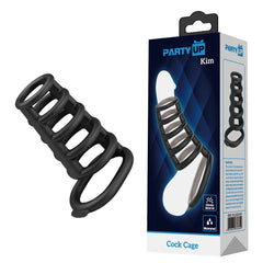 Party Up KIM Cock Cage - Black Cock Ring Cage - Mr and Mrs D's