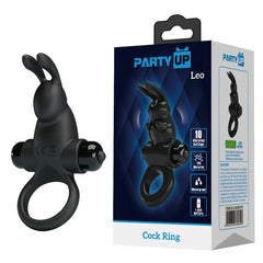 Party Up LARRY Vibrating Cock Ring - Black Vibrating Cock Ring - Mr and Mrs D's
