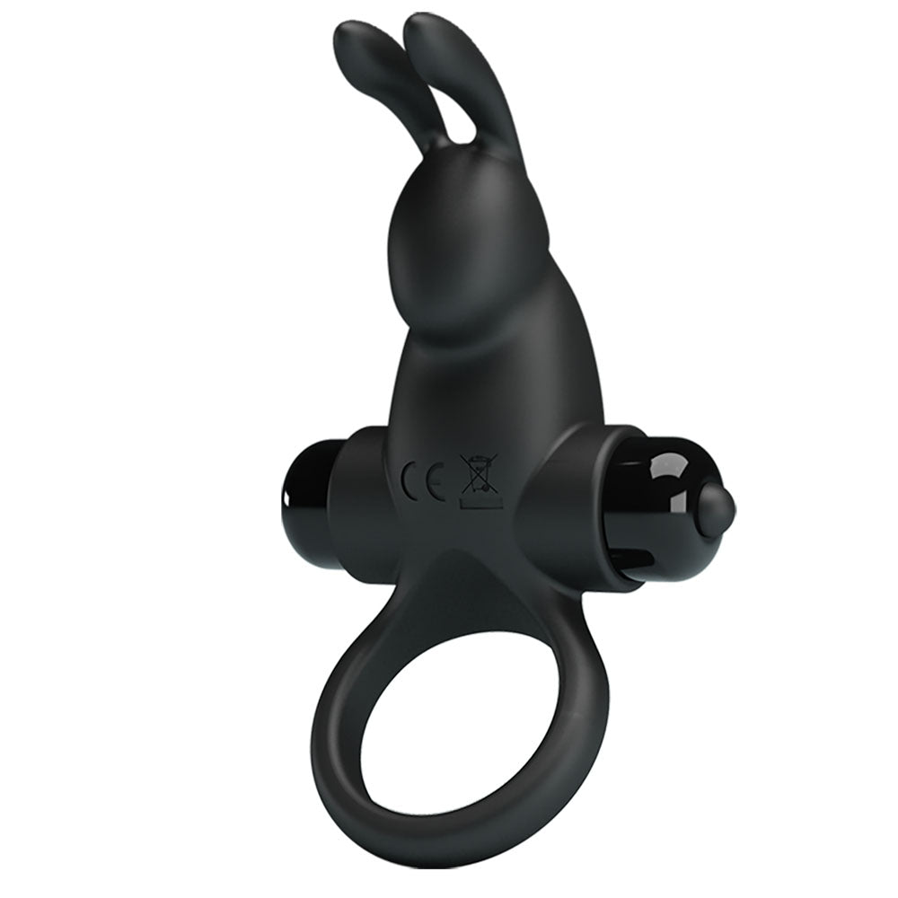 Party Up LARRY Vibrating Cock Ring - Black Vibrating Cock Ring - Mr and Mrs D's
