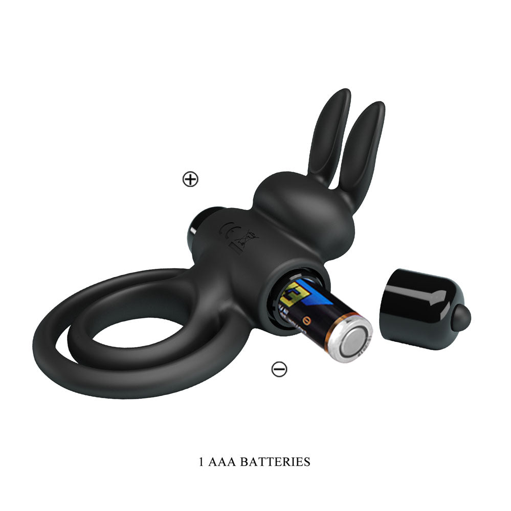 Party Up LAWRENCE Vibrating Cock Ring - Black Vibrating Cock & Balls Ring - Mr and Mrs D's