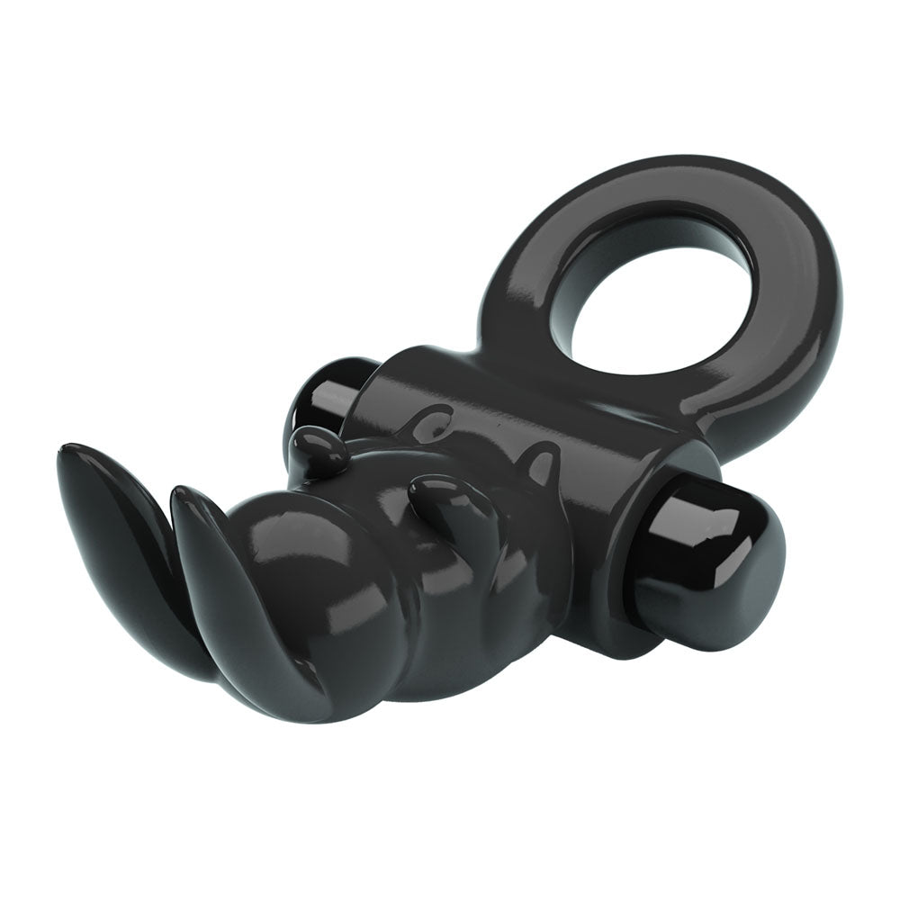 Party Up LEO Vibrating Cock Ring - Black Vibrating Cock Ring - Mr and Mrs D's
