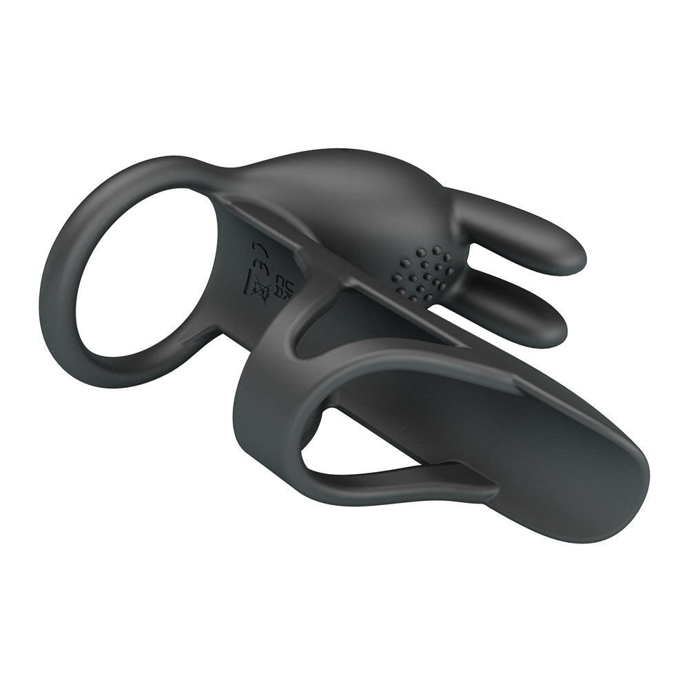 Party Up MARK Vibrating Penis Sleeve - Black USB Rechargeable Vibrating Cock Sleeve - Mr and Mrs D's