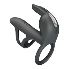 Party Up MARK Vibrating Penis Sleeve - Black USB Rechargeable Vibrating Cock Sleeve - Mr and Mrs D's
