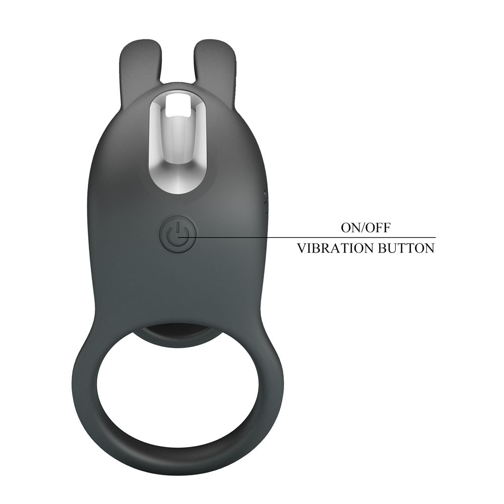 Party Up MARK Vibrating Penis Sleeve - Black USB Rechargeable Vibrating Cock Sleeve - Mr and Mrs D's