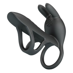 Party Up MARK Vibrating Penis Sleeve - Black USB Rechargeable Vibrating Cock Sleeve - Mr and Mrs D's