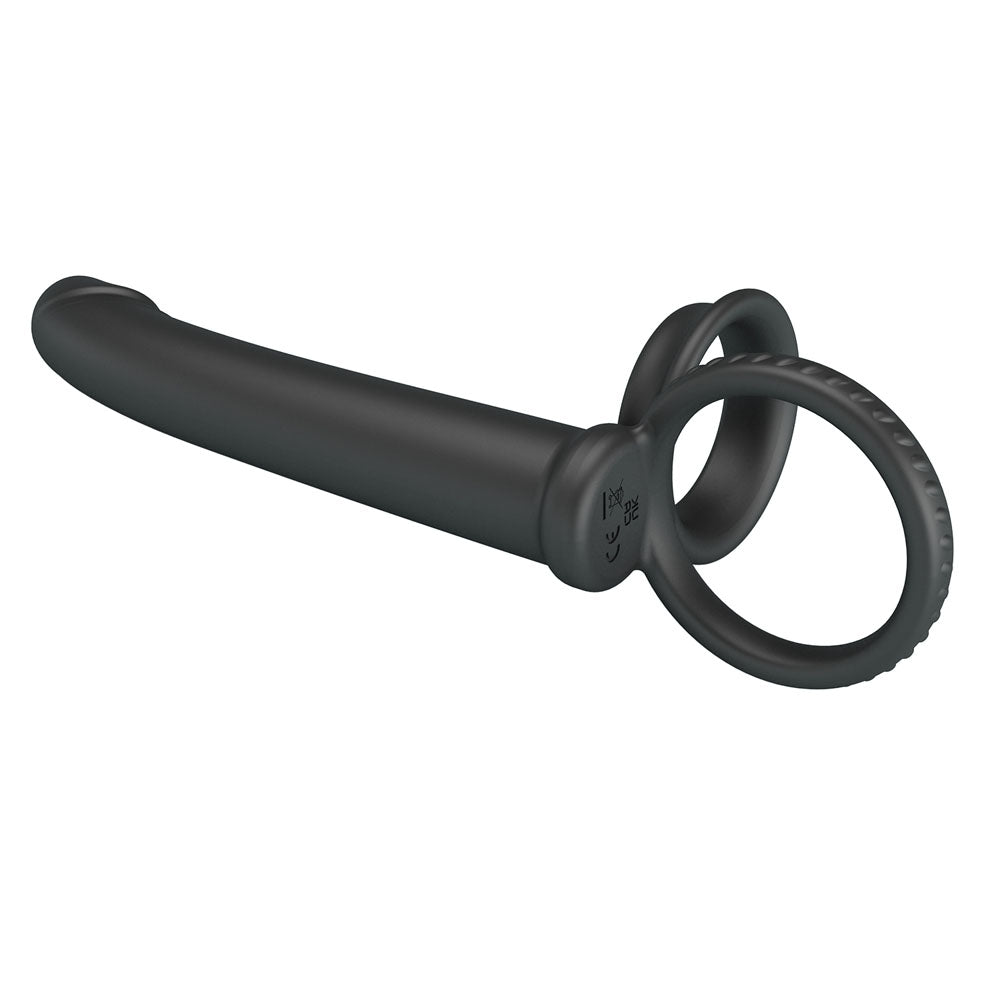 Party Up MARTIN Double Penetrator - Black Cock & Ball Rings with Double Penetrator - Mr and Mrs D's
