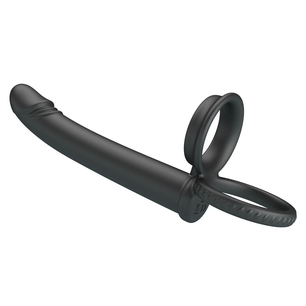 Party Up MARTIN Double Penetrator - Black Cock & Ball Rings with Double Penetrator - Mr and Mrs D's