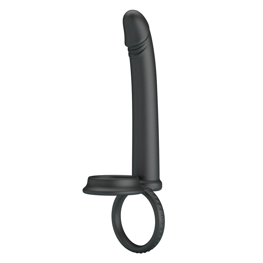 Party Up MARTIN Double Penetrator - Black Cock & Ball Rings with Double Penetrator - Mr and Mrs D's