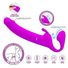 Party Up OLIVER Strapless Strap - On - Purple 28.3 cm USB Rechargeable Strapless Strap - On - Mr and Mrs D's