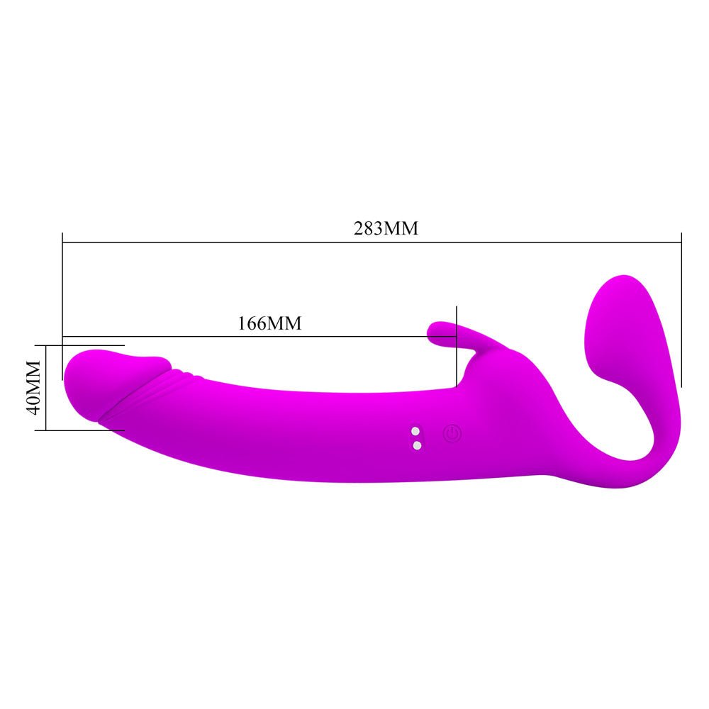 Party Up OLIVER Strapless Strap - On - Purple 28.3 cm USB Rechargeable Strapless Strap - On - Mr and Mrs D's