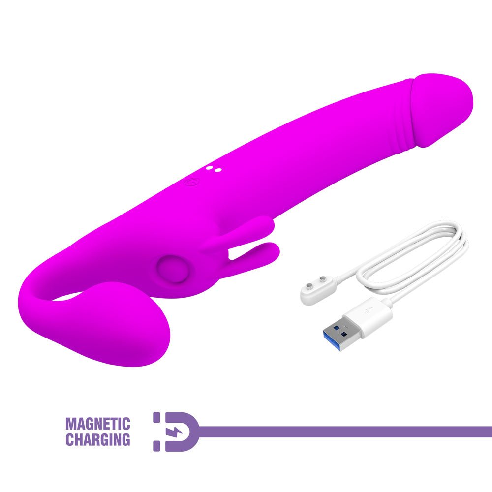 Party Up OLIVER Strapless Strap - On - Purple 28.3 cm USB Rechargeable Strapless Strap - On - Mr and Mrs D's