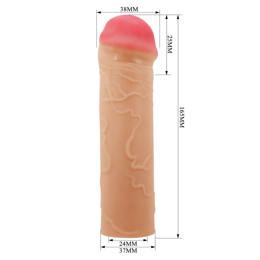 Party Up OSCAR 1 Inch Extender Sleeve - Flesh 1 Inch Penis Extender Sleeve - Mr and Mrs D's