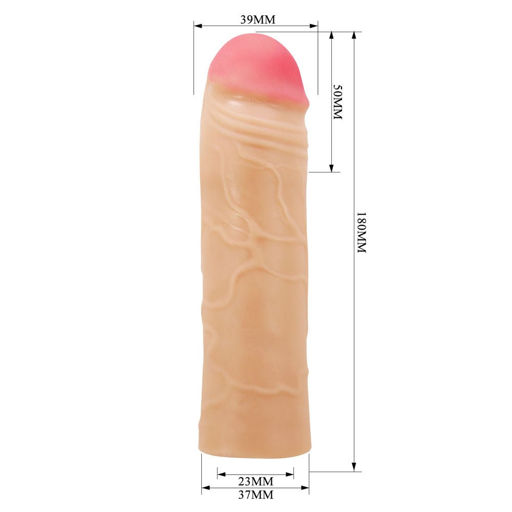 Party Up PARKER 2 Inch Extender Sleeve - Flesh 2 Inch Penis Extender Sleeve - Mr and Mrs D's