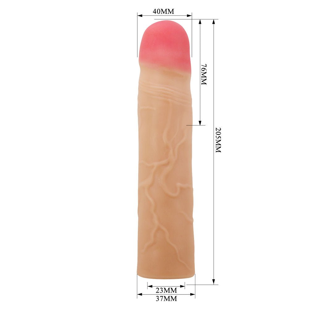 Party Up PHILIP 3 Inch Extender Sleeve - Flesh 3 Inch Penis Extender Sleeve - Mr and Mrs D's