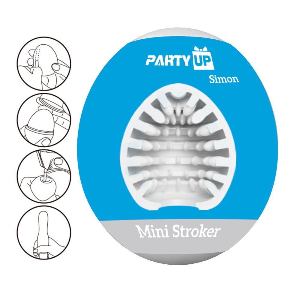 Party Up SIMON Mini Stroker - White Mini Stroker - Mr and Mrs D's