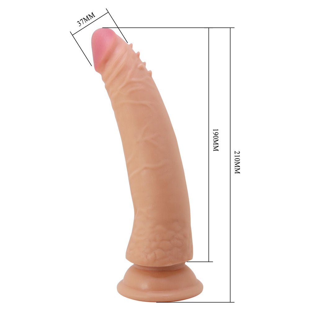 Party Up STEVEN Slide Skin Dong - Flesh 21 cm Flexible Dildo - Mr and Mrs D's
