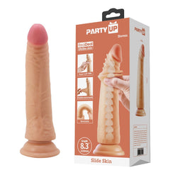 Party Up STEVEN Slide Skin Dong - Flesh 21 cm Flexible Dildo - Mr and Mrs D's