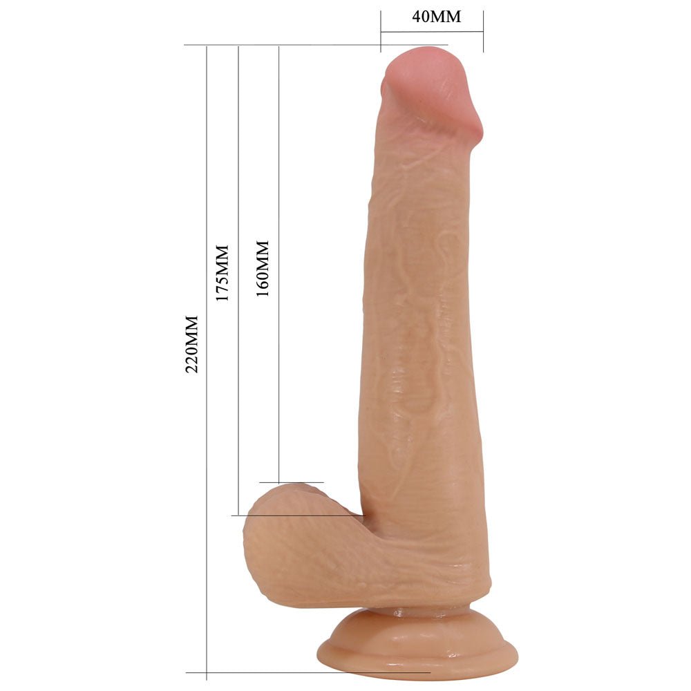 Party Up TIM Slide Skin Dong - Flesh 22 cm Flexible Dildo - Mr and Mrs D's
