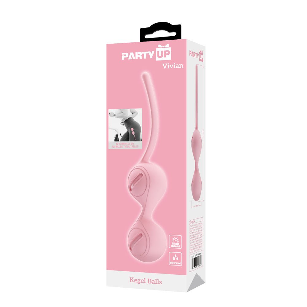 Party Up VIVIAN Kegel Balls - Pink - Pink Kegel Balls - Mr and Mrs D's
