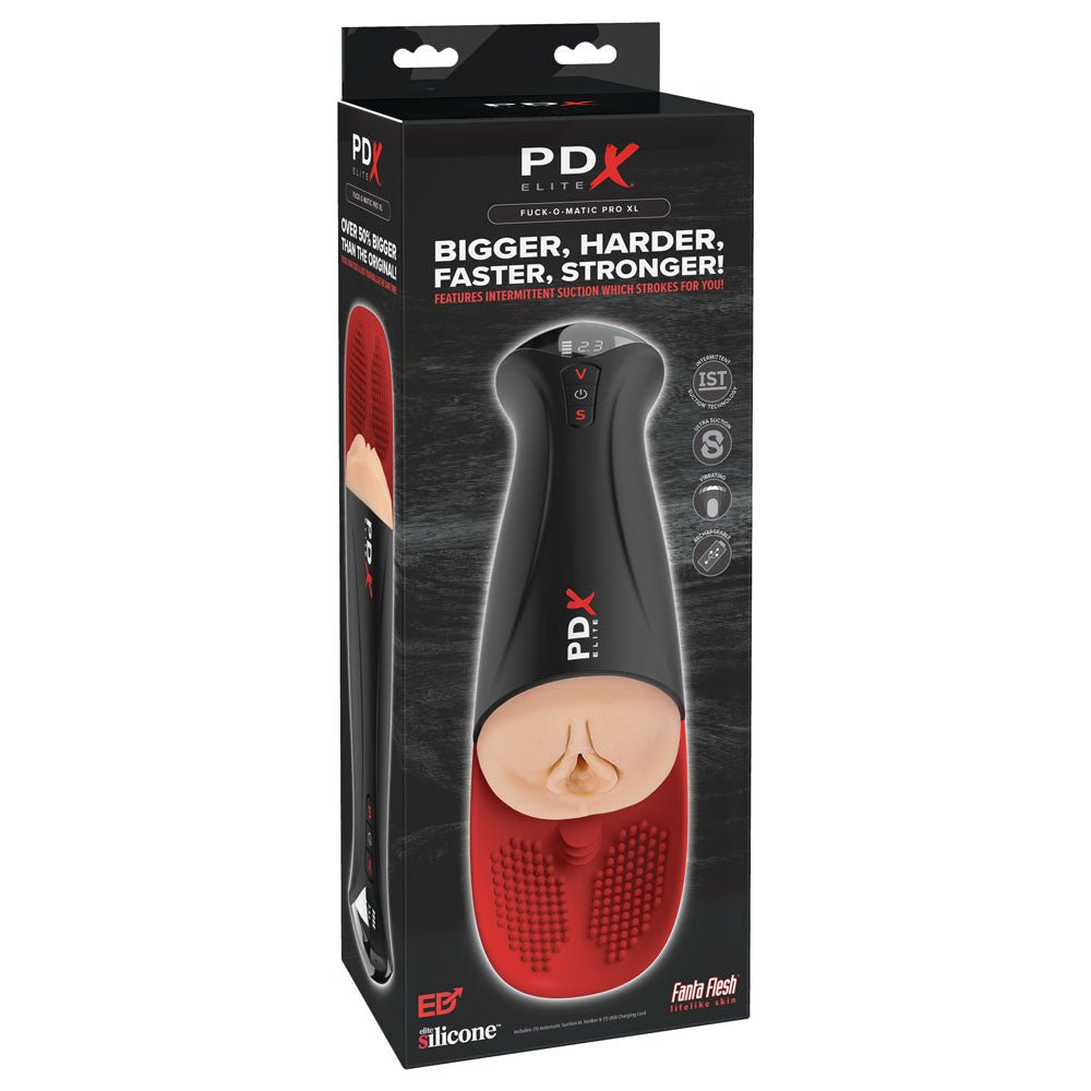 PDX Elite Fap - O - Matic Pro XL Auto Stroker Masturbator - Light - Flesh USB Rechargeable - Mr and Mrs D's