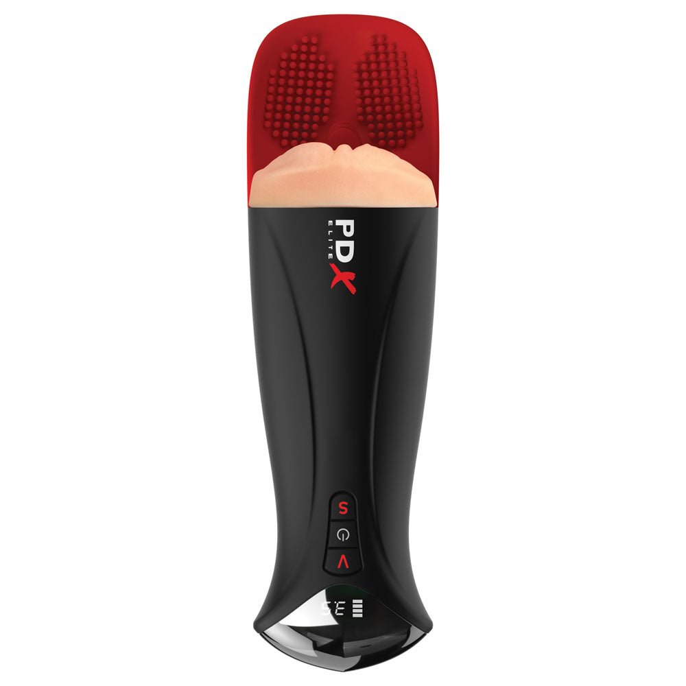 PDX Elite Fap - O - Matic Pro XL Auto Stroker Masturbator - Light - Flesh USB Rechargeable - Mr and Mrs D's