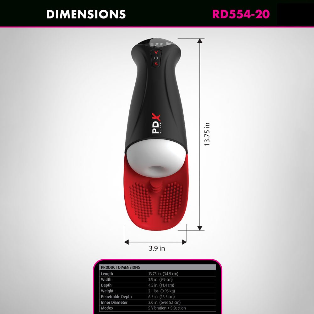 PDX Elite Fap - O - Matic Pro XL Auto Stroker Masturbator - White USB Rechargeable - Mr and Mrs D's