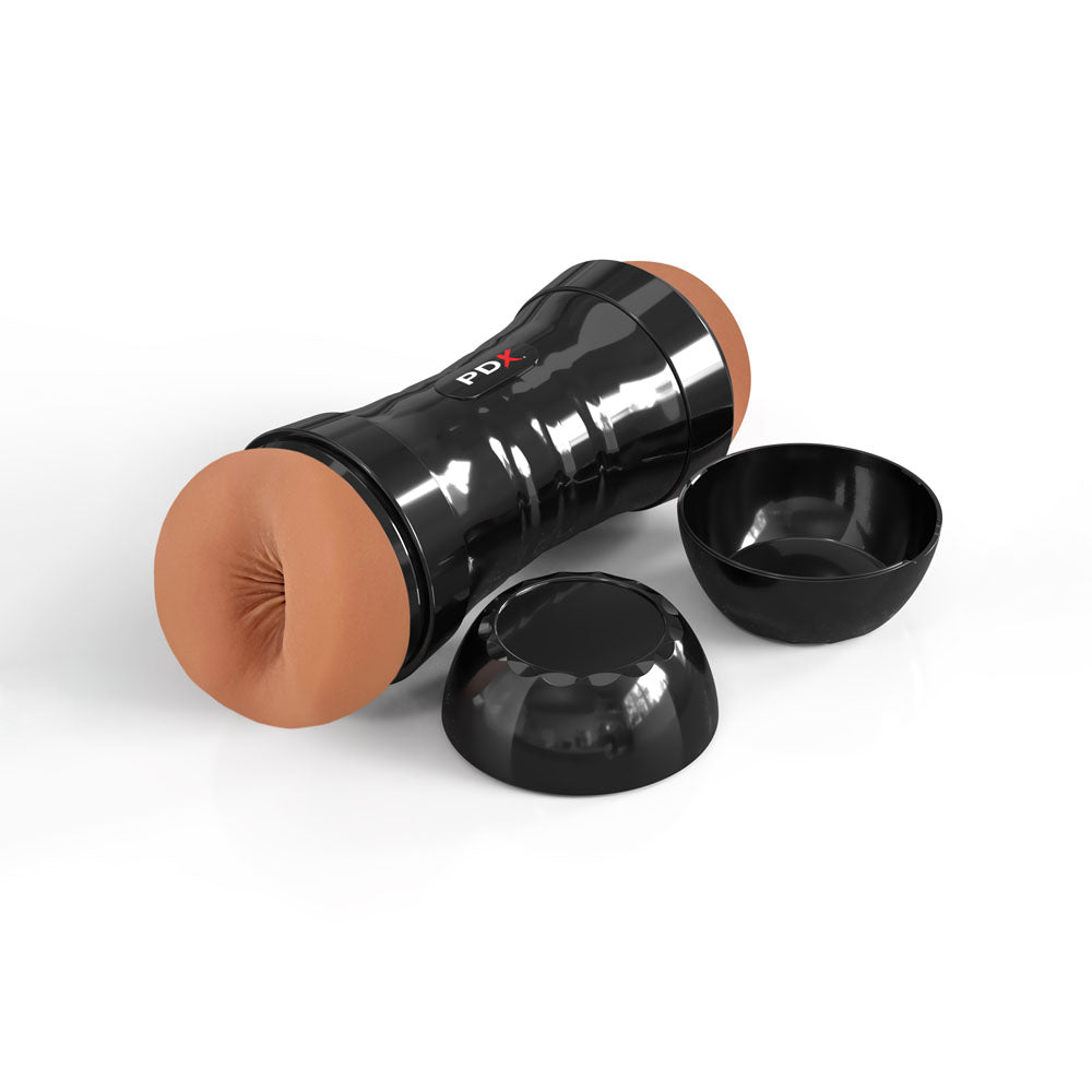 PDX Wet Pussies Super Flip - A - Pussy Over - Brown Dual Ended Stroker (Vagina & Ass) - Mr and Mrs D's