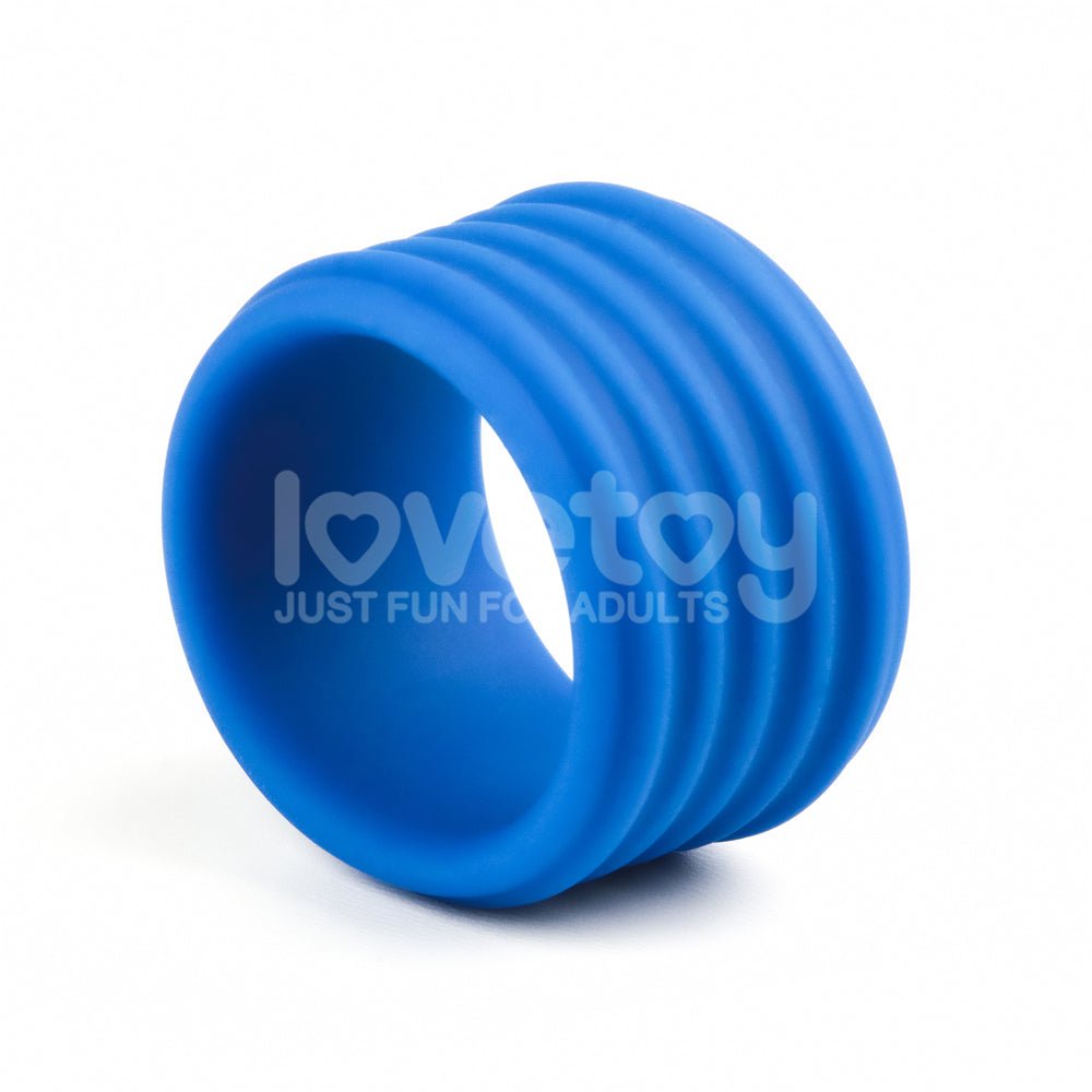 Pinnacle Pro Deep Rib Grip - Blue Cock Ring - COCK RINGS - Mr and Mrs D's