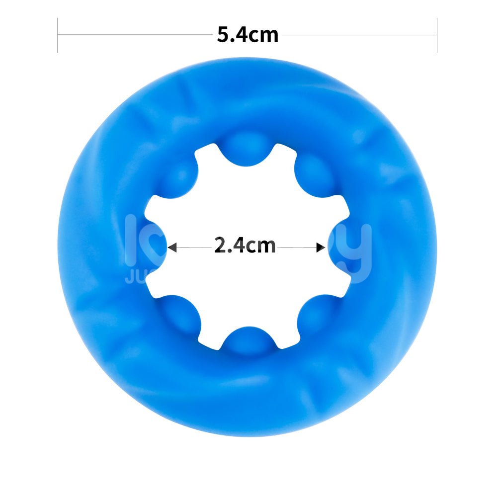 Pinnacle Pro Ridge Bump Stretcher - Blue Cock Ring - COCK RINGS - Mr and Mrs D's