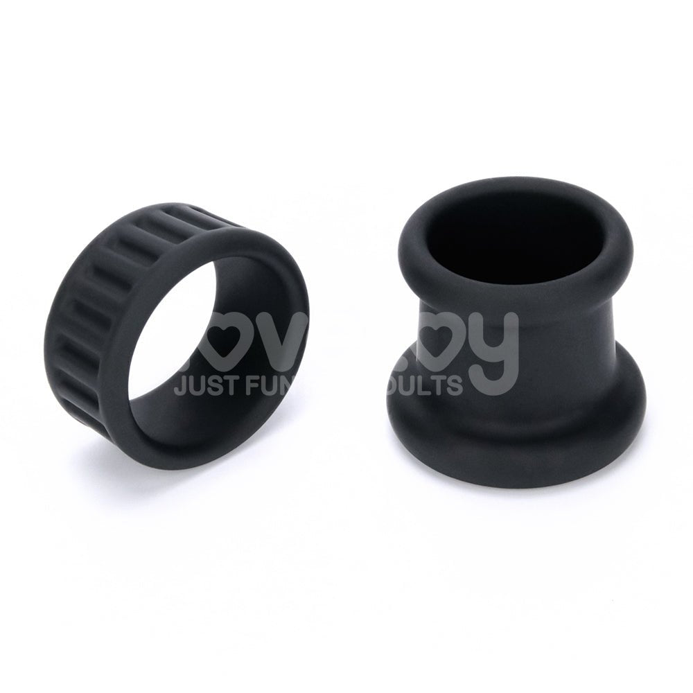 Pinnacle Pro Twin Grip Enhancer - Black Cock & Balls Ring - COCK RINGS - Mr and Mrs D's