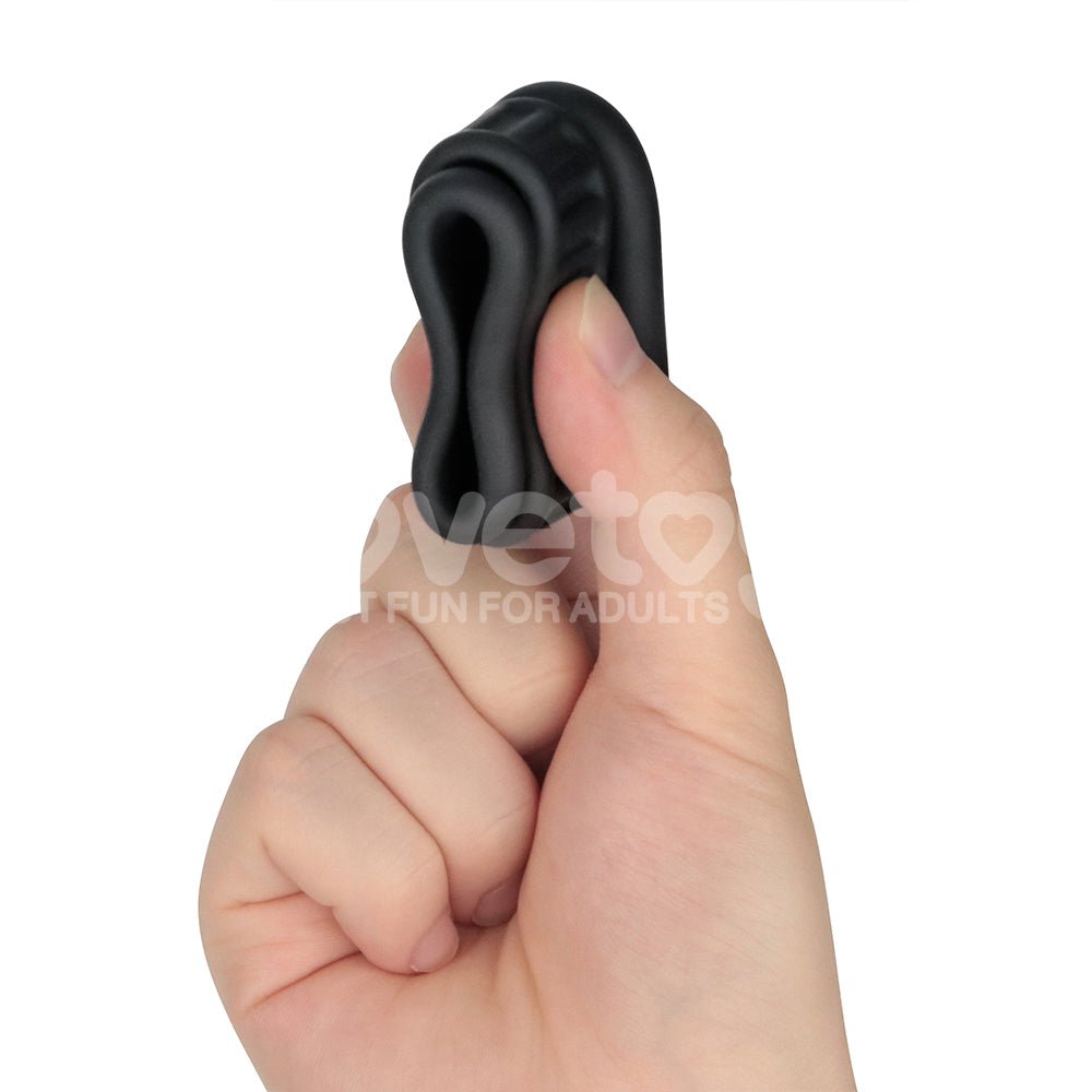 Pinnacle Pro Twin Grip Enhancer - Black Cock & Balls Ring - COCK RINGS - Mr and Mrs D's