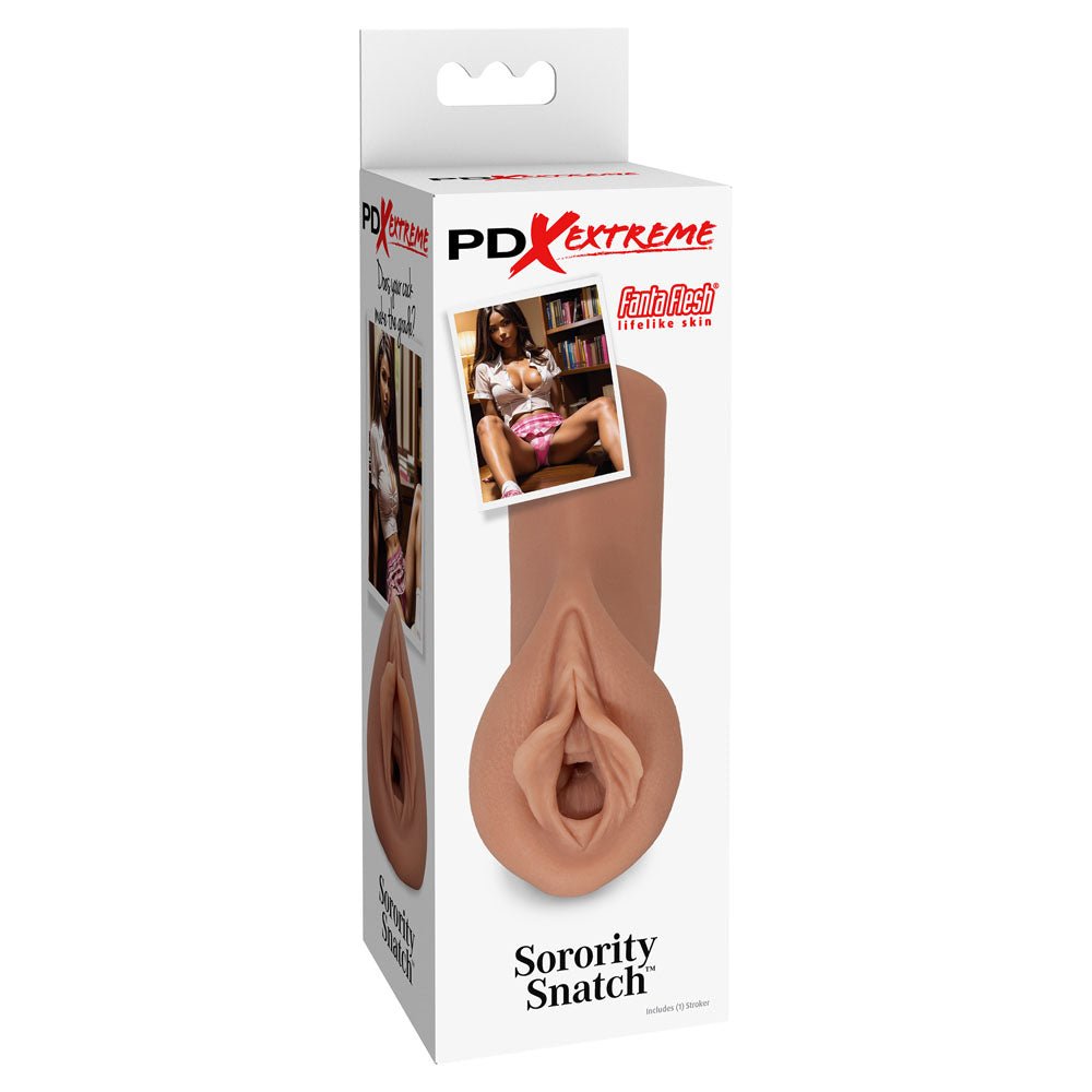Pipedream Extreme Toyz Sorority Snatch - Brown - Brown Vagina Stroker - MASTURBATORS - Mr and Mrs D's