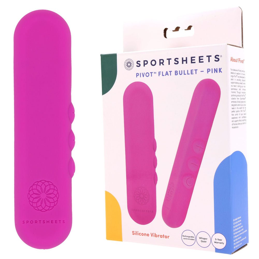 Pivot Flat Bullet - Pink - Pink 10.2 cm USB Rechargeable Bullet - Mr and Mrs D's