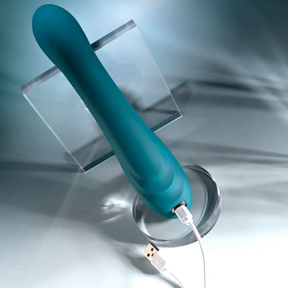 Playboy Pleasure AURELIE - Green 22.7 cm USB Rechargeable Vibrator with Internal Flicker - Mr and Mrs D's