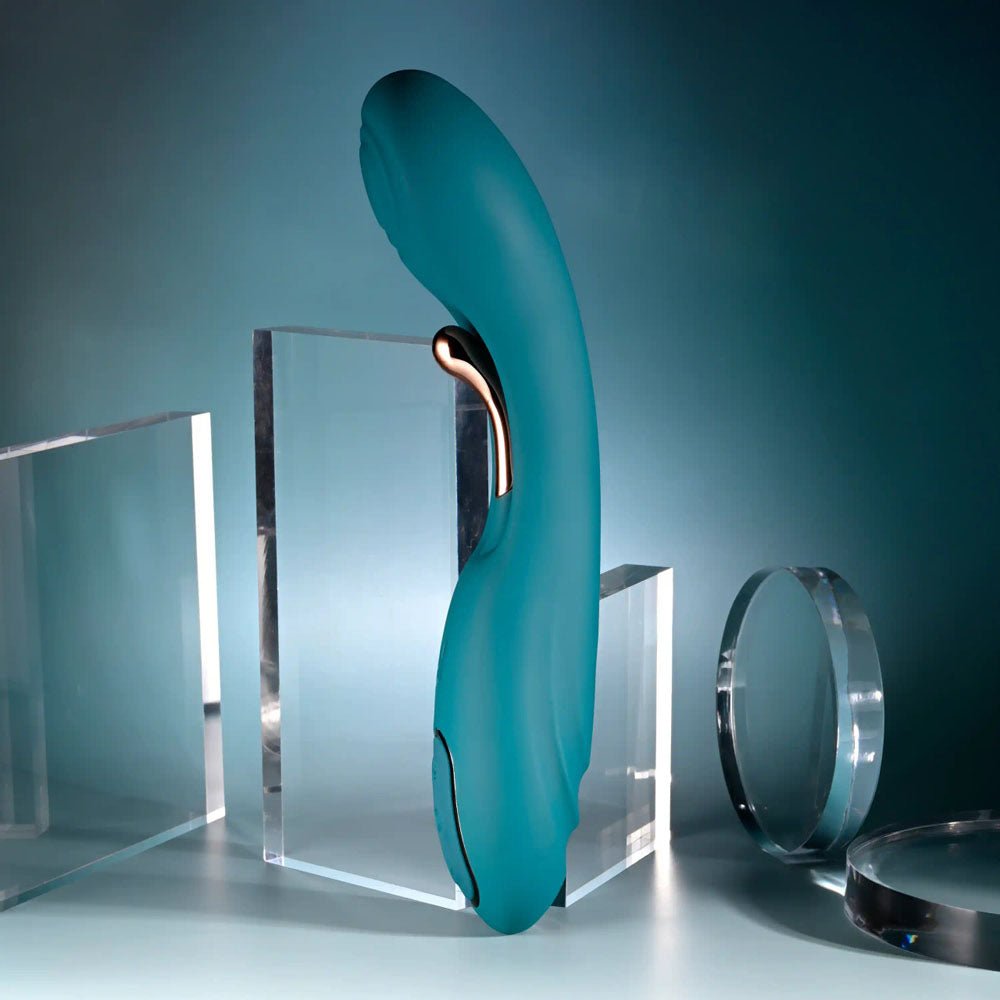 Playboy Pleasure AURELIE - Green 22.7 cm USB Rechargeable Vibrator with Internal Flicker - Mr and Mrs D's