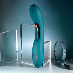 Playboy Pleasure AURELIE - Green 22.7 cm USB Rechargeable Vibrator with Internal Flicker - Mr and Mrs D's