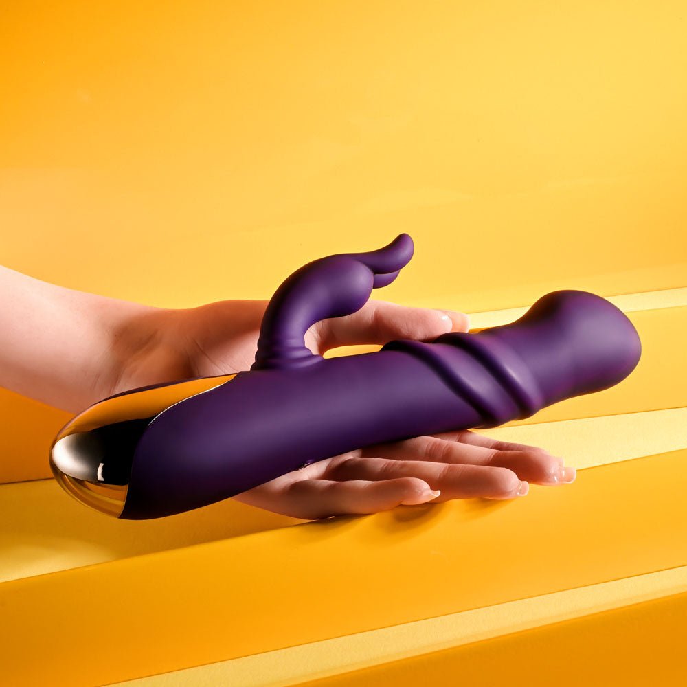 Playboy Pleasure BUNNY PUNCH - Purple 24.4 cm USB Rechargeable Twirling Rabbit Vibrator - Mr and Mrs D's