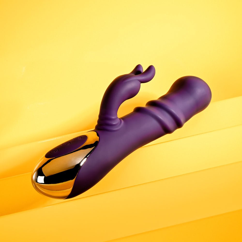 Playboy Pleasure BUNNY PUNCH - Purple 24.4 cm USB Rechargeable Twirling Rabbit Vibrator - Mr and Mrs D's