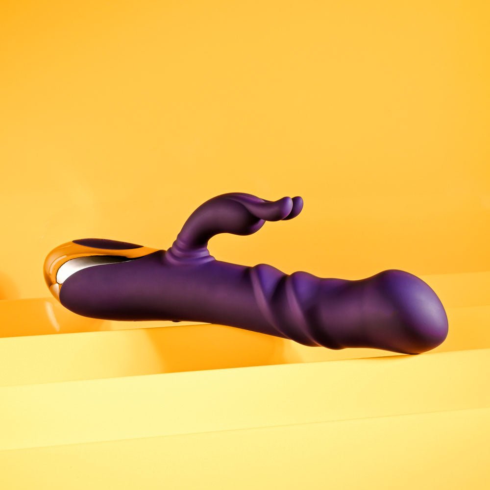 Playboy Pleasure BUNNY PUNCH - Purple 24.4 cm USB Rechargeable Twirling Rabbit Vibrator - Mr and Mrs D's