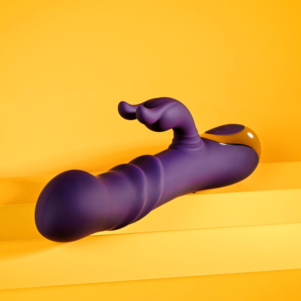 Playboy Pleasure BUNNY PUNCH - Purple 24.4 cm USB Rechargeable Twirling Rabbit Vibrator - Mr and Mrs D's