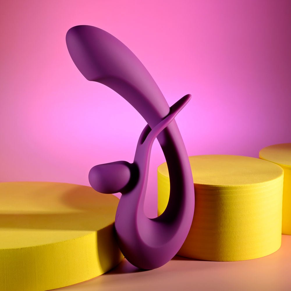 Playboy Pleasure CHA CHA SLIDE - Purple 20 cm USB Rechargeable Rabbit Vibrator - Mr and Mrs D's