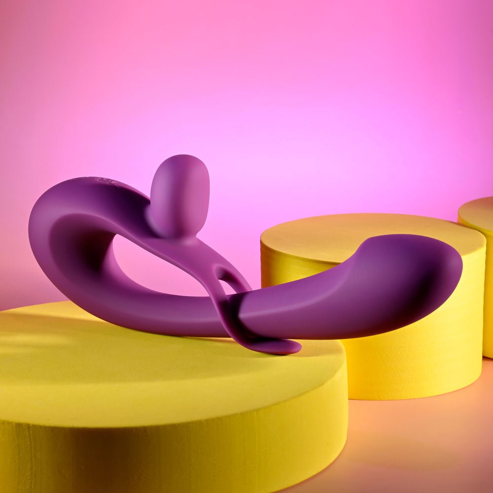Playboy Pleasure CHA CHA SLIDE - Purple 20 cm USB Rechargeable Rabbit Vibrator - Mr and Mrs D's