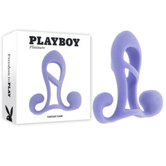 Playboy Pleasure FANTASY CAGE - Purple USB Rechargeable Vibrating Penis Sleeve - SLEEVES - Mr and Mrs D's