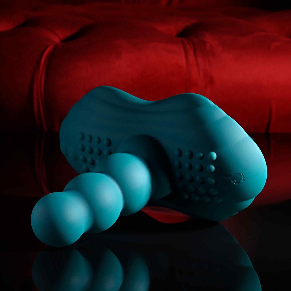 Playboy Pleasure HAVE A SEAT - Green USB Rechargeable Rideable Vibrator and Grinder Pad with Remote - Mr and Mrs D's