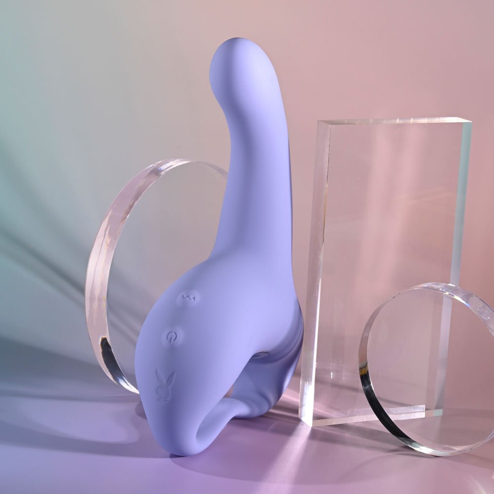 Playboy Pleasure NICE TO MEET YOU - Purple 19.5 cm USB Rechargeable Vibrator - Mr and Mrs D's