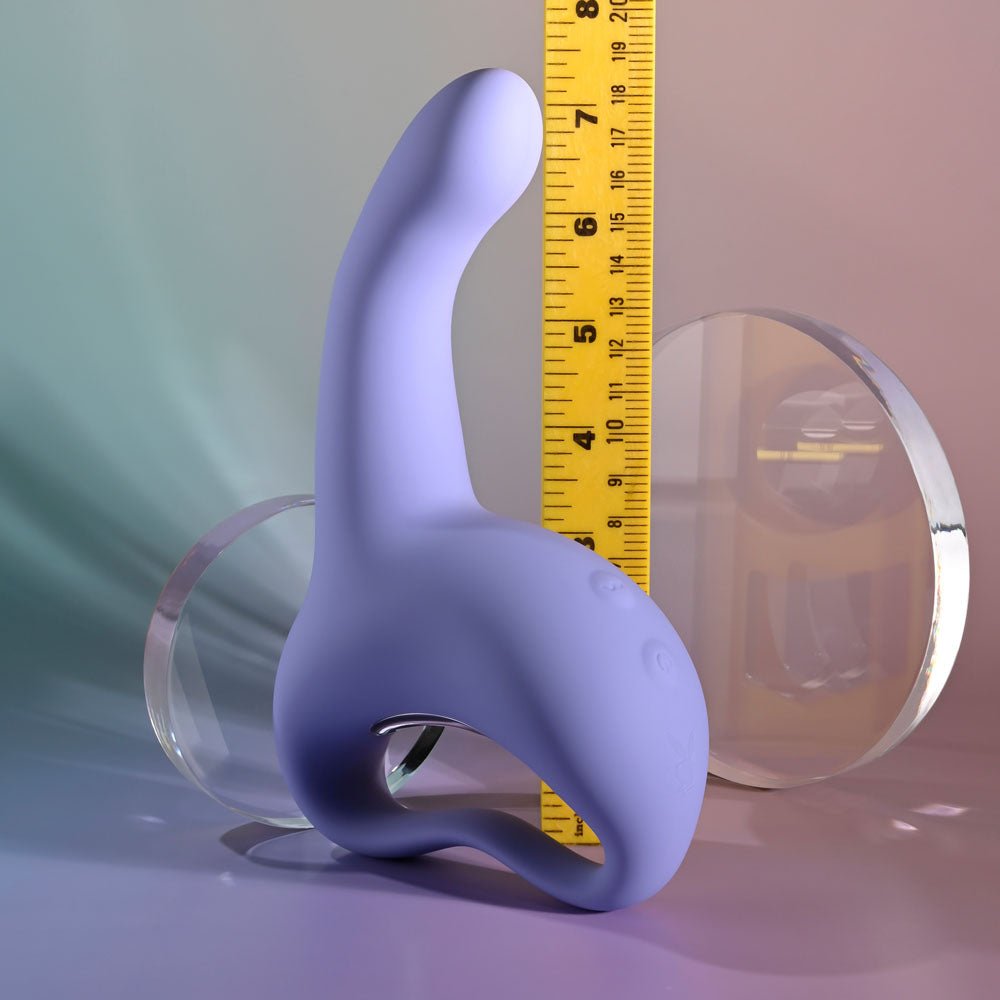 Playboy Pleasure NICE TO MEET YOU - Purple 19.5 cm USB Rechargeable Vibrator - Mr and Mrs D's