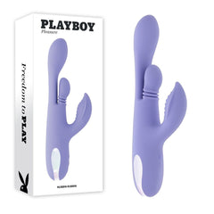 Playboy Pleasure NUBBIN RUBBIN - Purple 24.1 cm USB Rechargeable Thrusting Rabbit Vibrator - VIBRATORS - Mr and Mrs D's