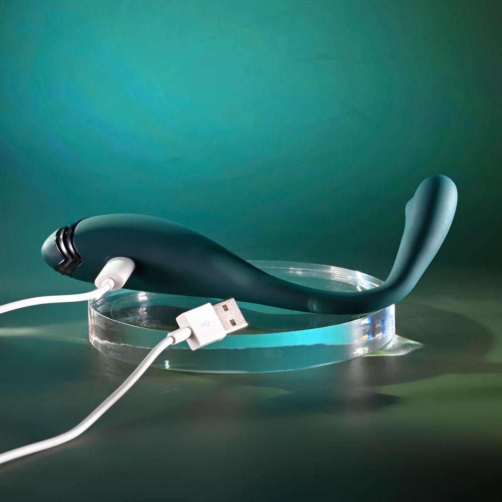 Playboy Pleasure PINPOINT PERFECTION - Green 19.3 cm USB Rechargeable Poseable Vibrator - VIBRATORS - Mr and Mrs D's