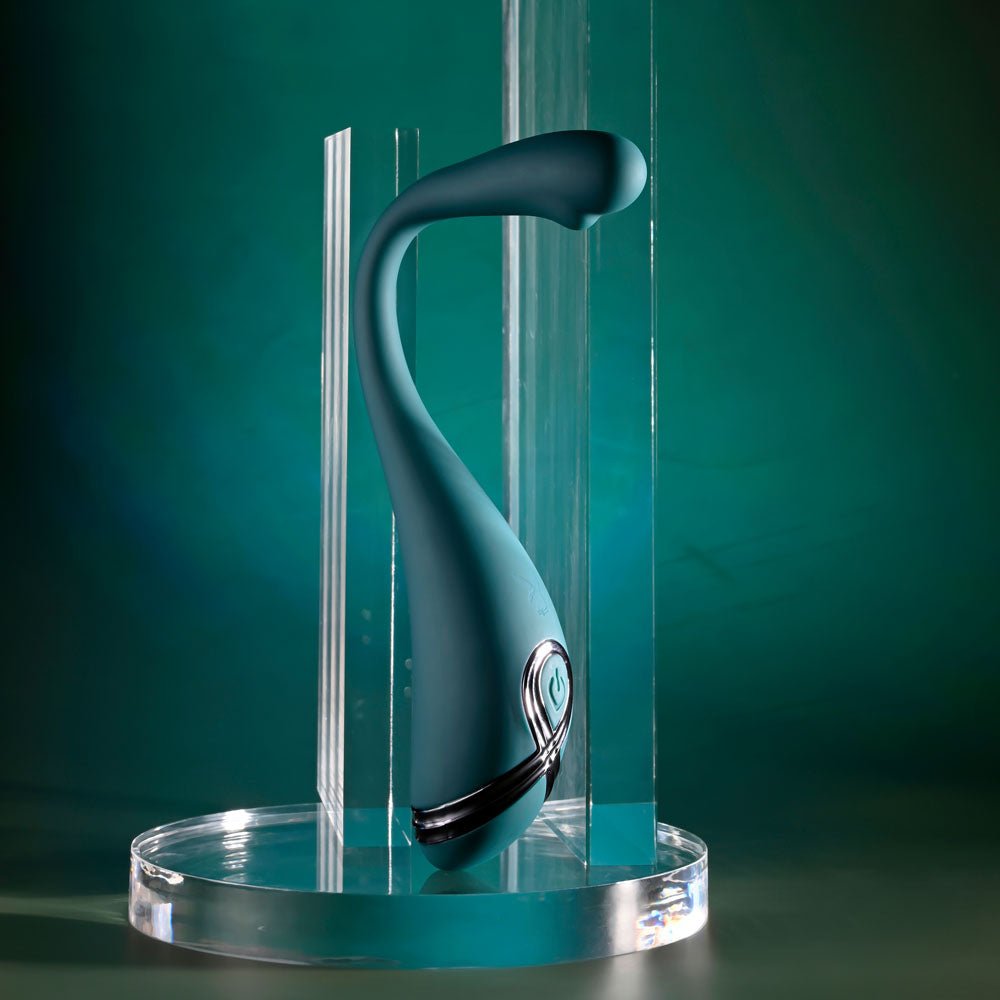 Playboy Pleasure PINPOINT PERFECTION - Green 19.3 cm USB Rechargeable Poseable Vibrator - VIBRATORS - Mr and Mrs D's