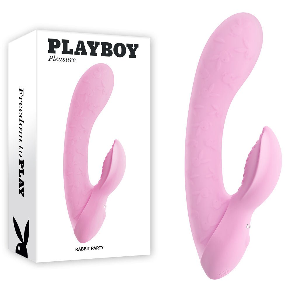Playboy Pleasure RABBIT PARTY Rabbit Vibrator - Pink 15.2 cm USB Rechargeable - VIBRATORS - Mr and Mrs D's